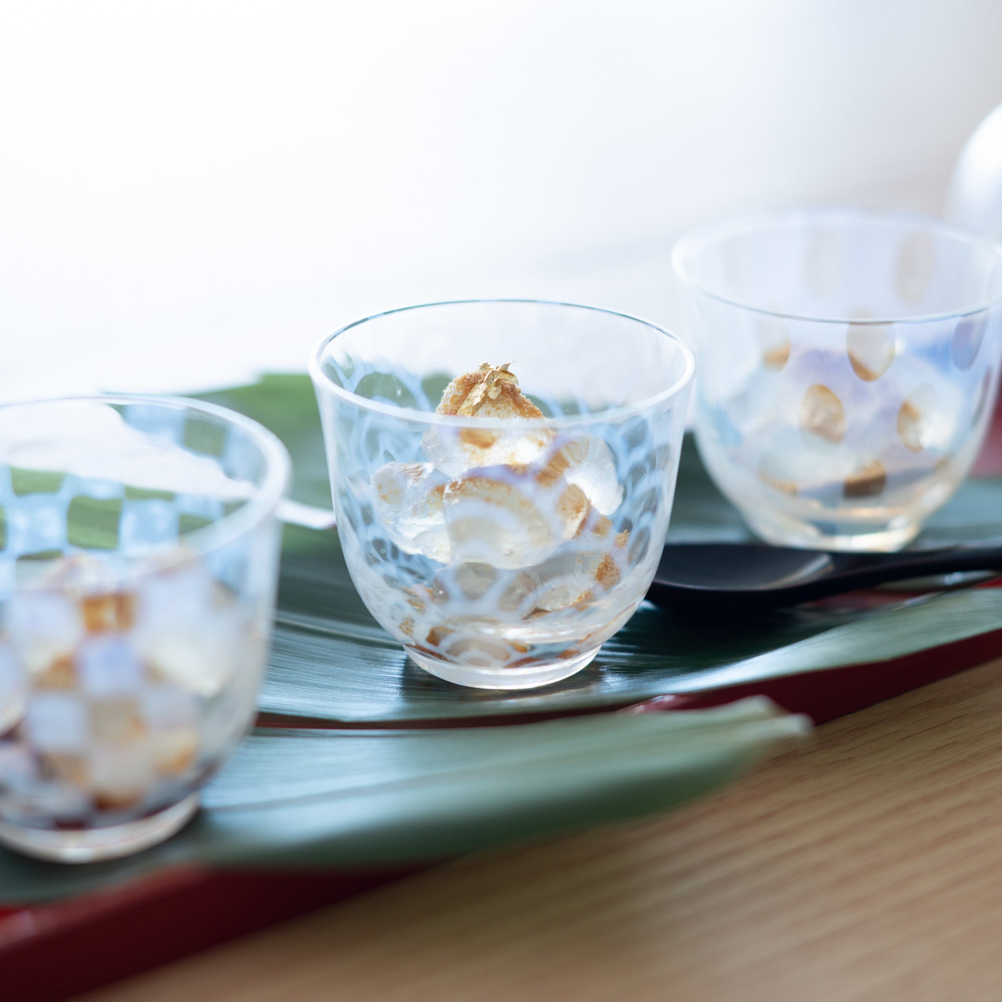 Hirota Taisho Roman Edo Glass Japanese Teacup Set - MUSUBI KILN - Quality Japanese Tableware and Gift