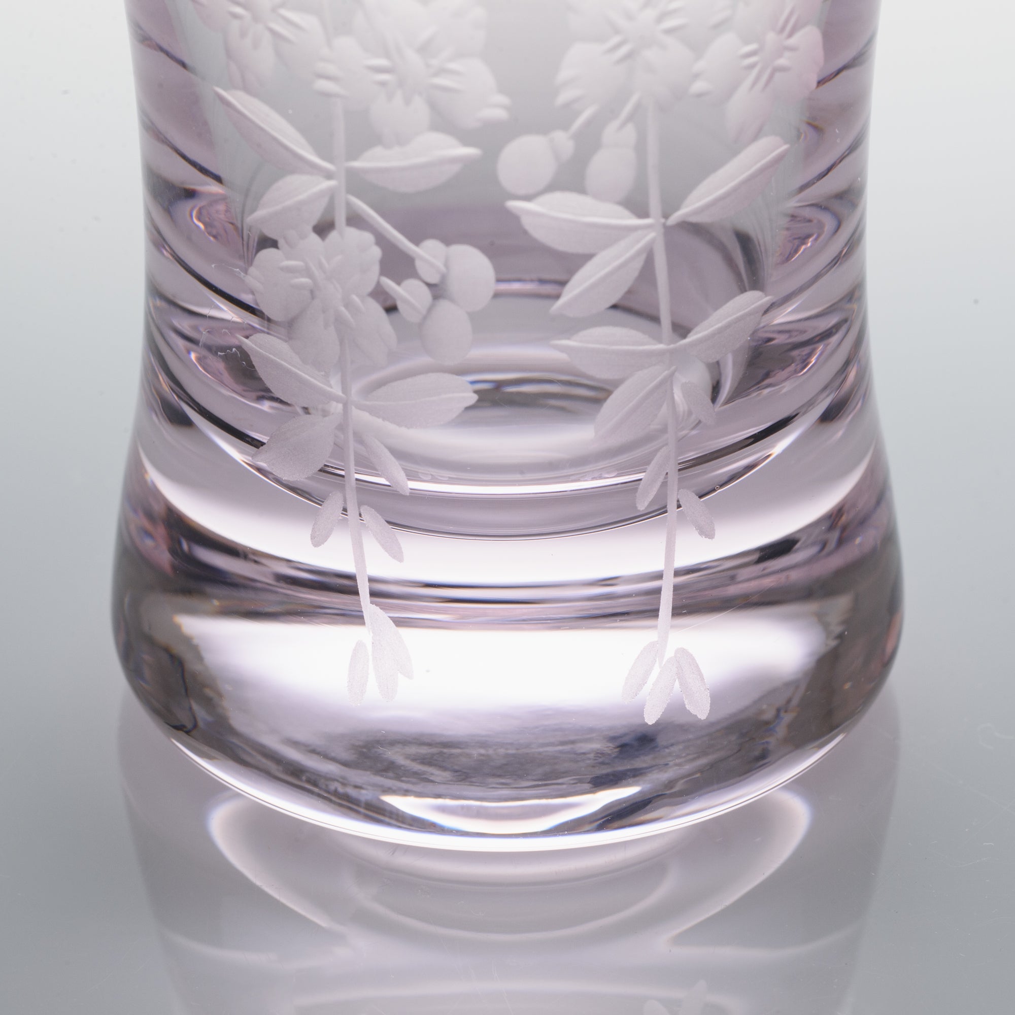 Hirota Weeping Cherry Blossom Edo Kiriko Cut Glass Small Tumbler - MUSUBI KILN - Quality Japanese Tableware and Gift