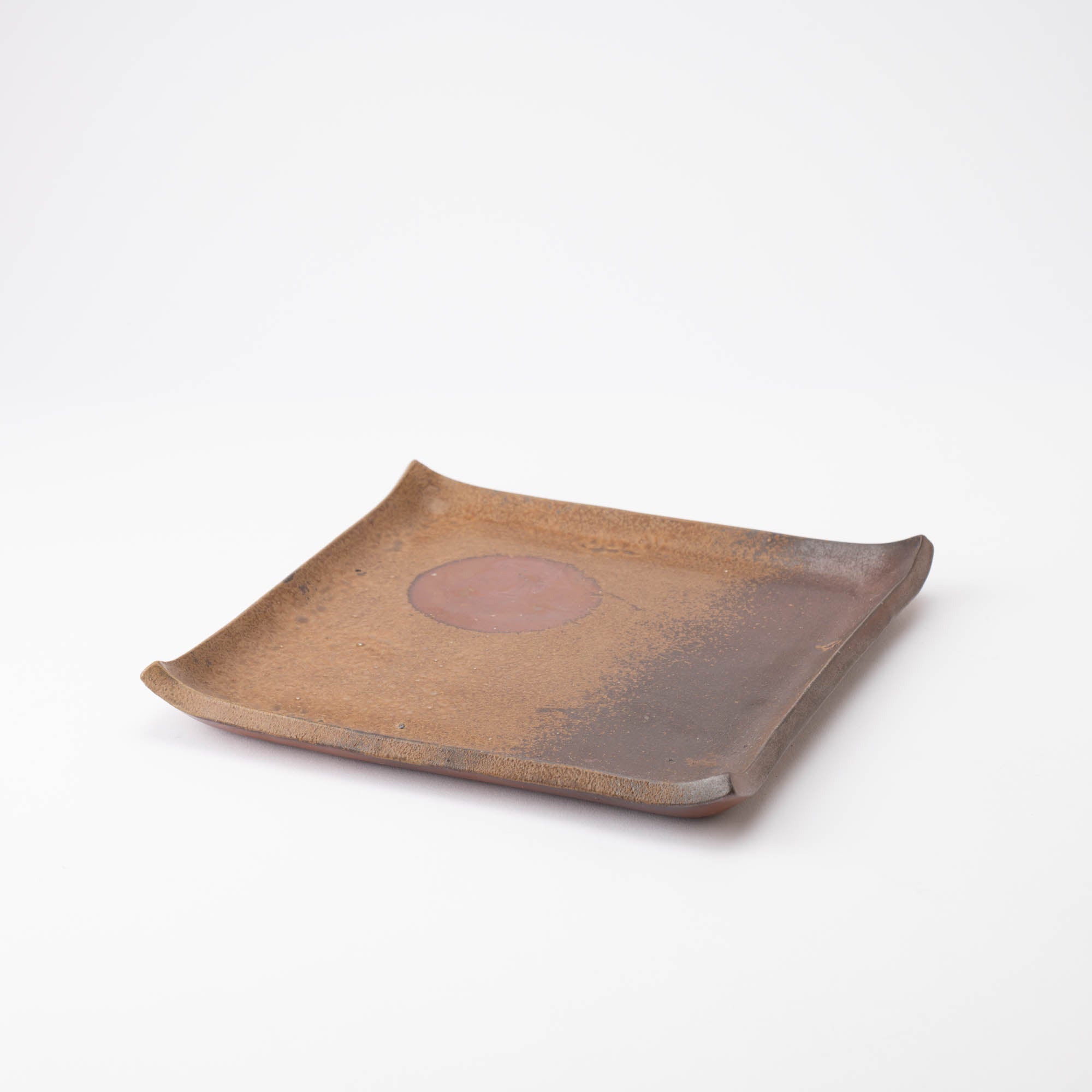 Hozan Kiln Botamochi Bizen Ware Square Plate - MUSUBI KILN - Quality Japanese Tableware and Gift