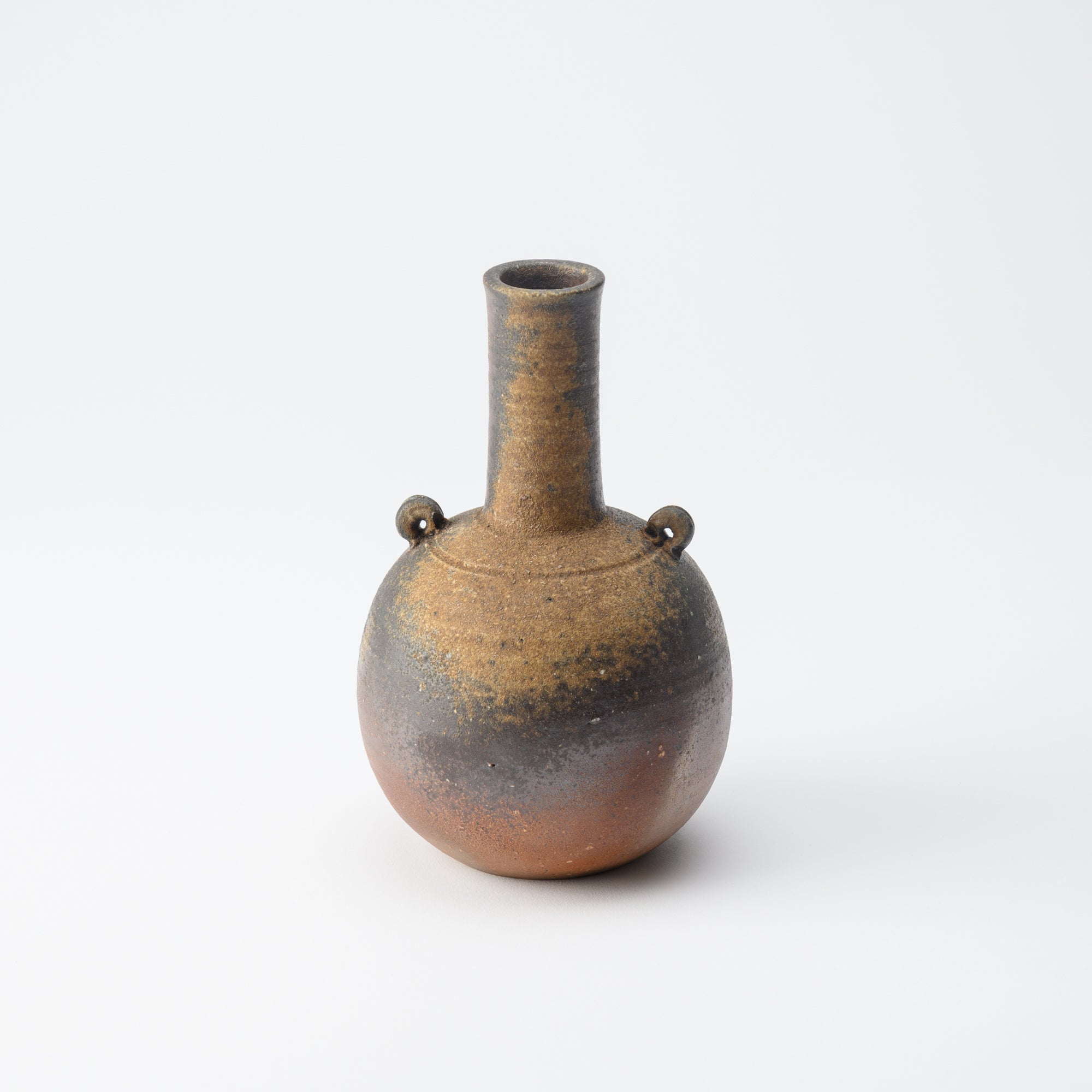 Hozan Kiln Goma Bizen Ware Crane Neck Flower Vase - MUSUBI KILN - Quality Japanese Tableware and Gift