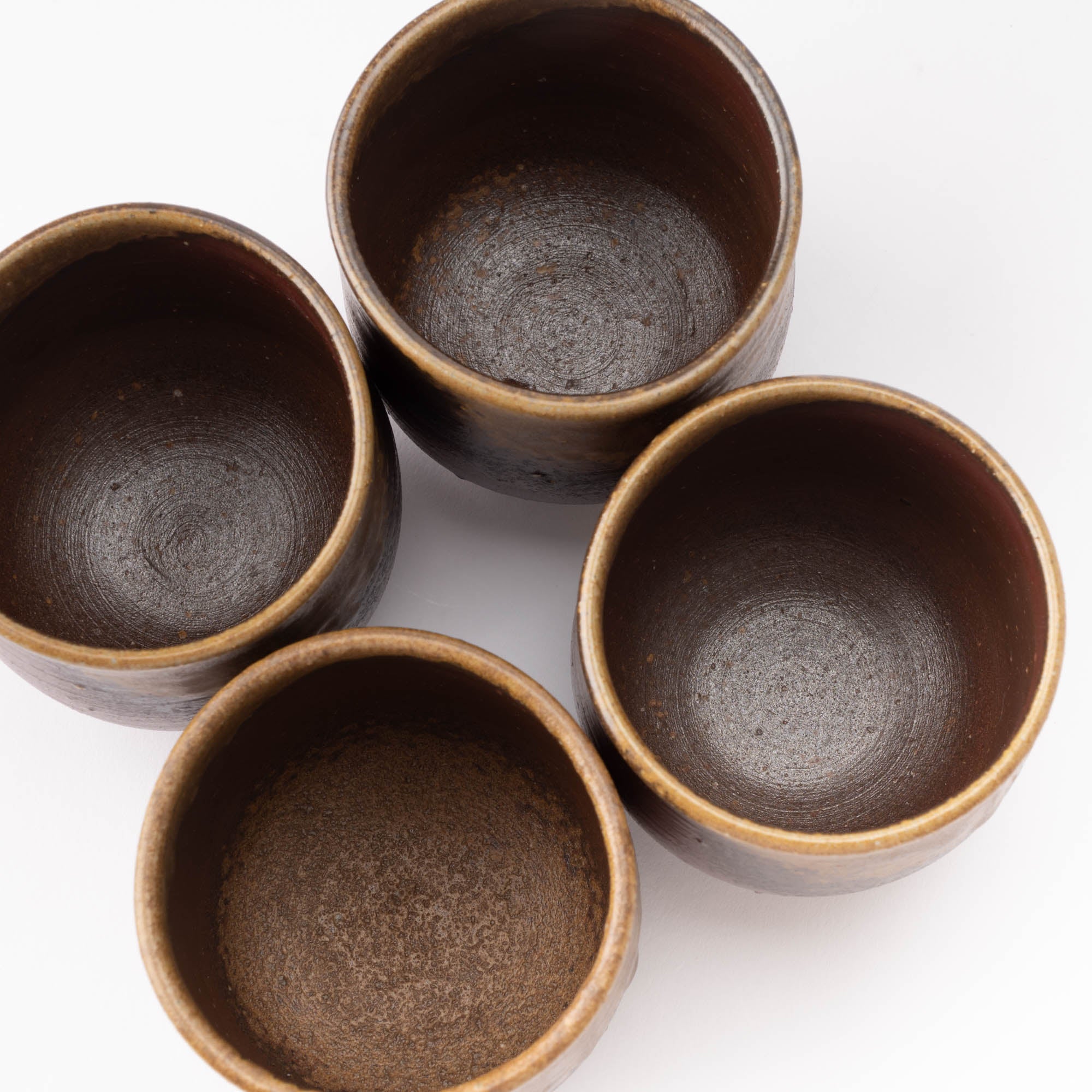 Hozan Kiln Goma Bizen Ware Japanese Teacup Pair - MUSUBI KILN - Quality Japanese Tableware and Gift