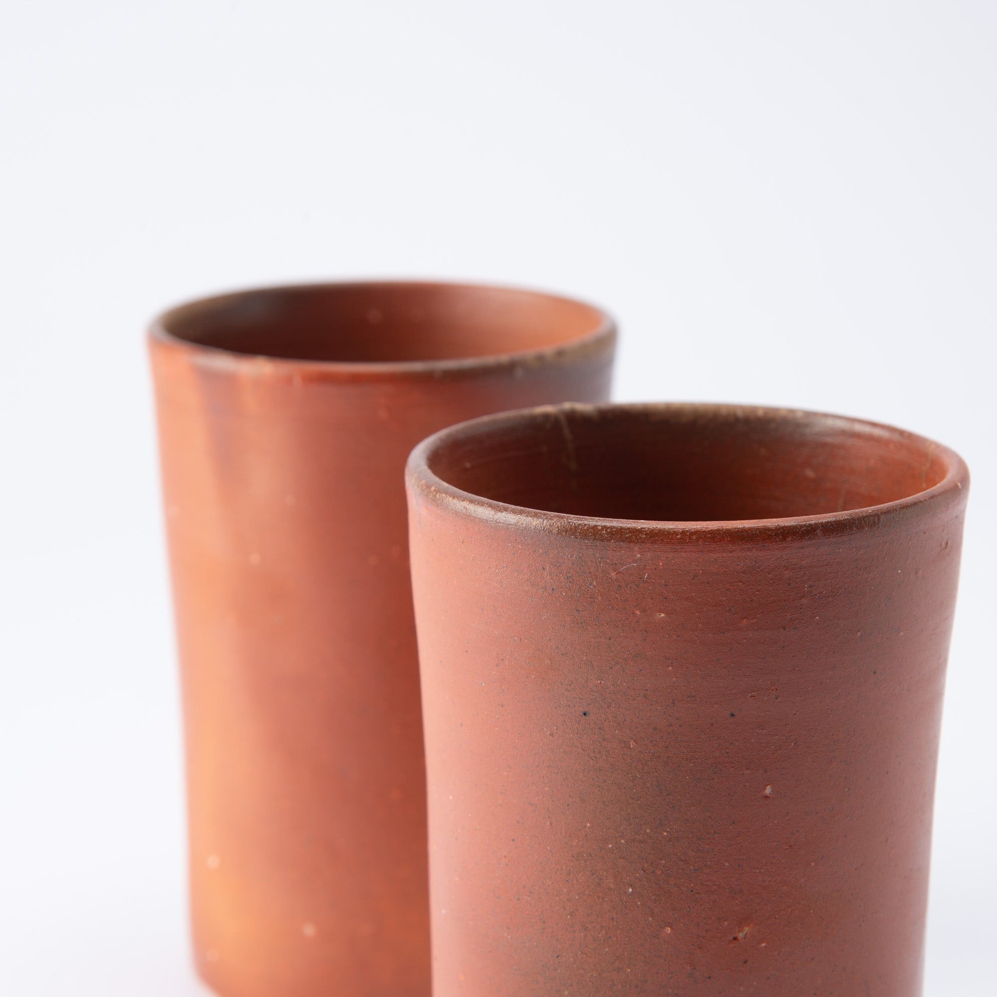 Hozan Kiln Hidasuki and Goma Bizen Ware Beer Tumbler Pair - MUSUBI KILN - Quality Japanese Tableware and Gift