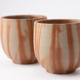 Hozan Kiln Hidasuki Bizen Ware Japanese Teacup Pair - MUSUBI KILN - Quality Japanese Tableware and Gift