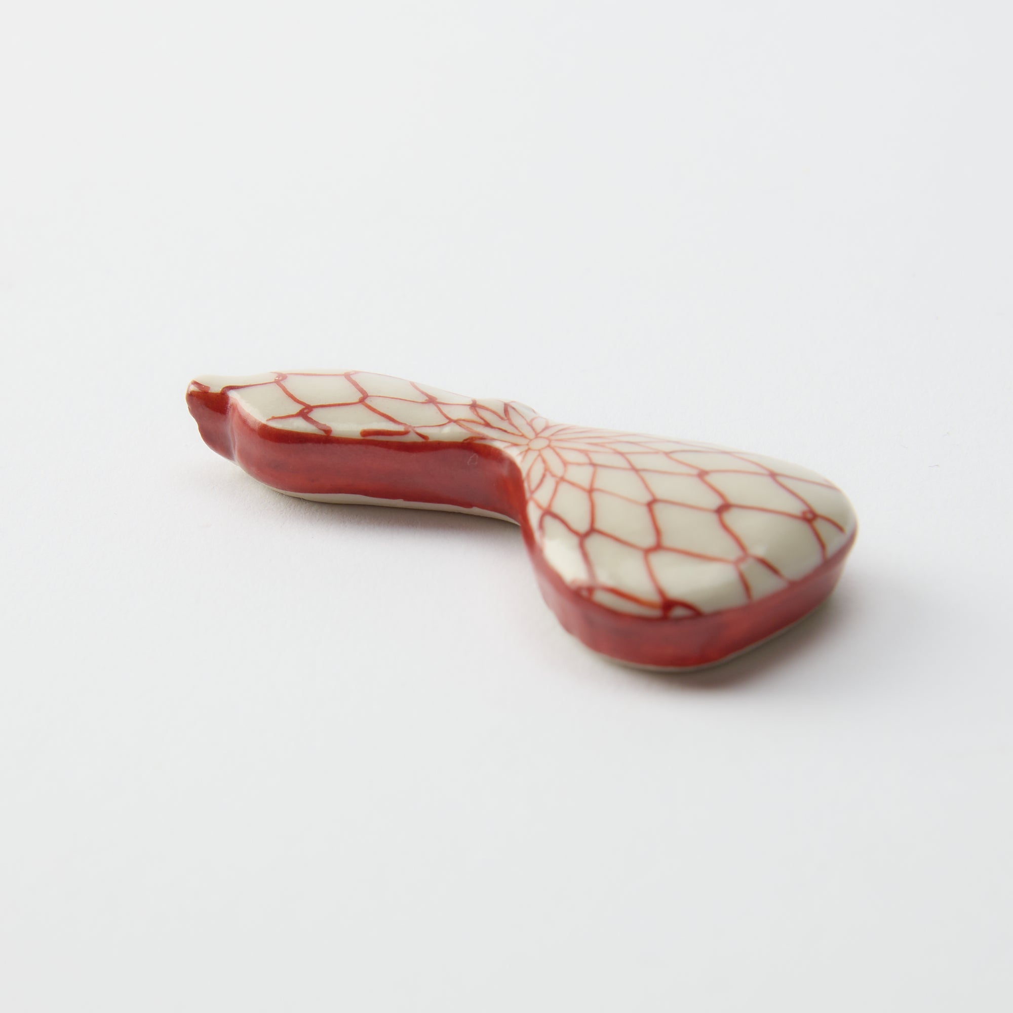 Hozan Kiln Red - Netted Gourd Kyo Ware Chopstick Rest Set - MUSUBI KILN - Quality Japanese Tableware and Gift