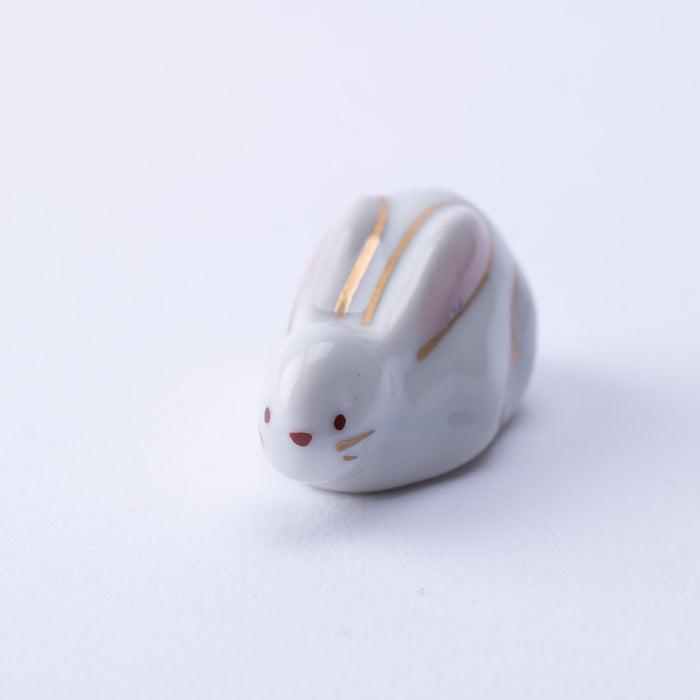 Kyo Ware & Kiyomizu Ware Sakura Rabbit Chopstick Rest Set (Hashioki ...