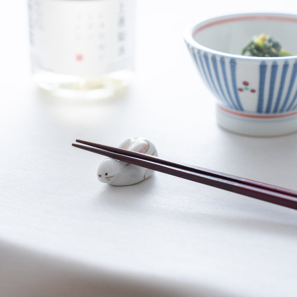 Sakura Rabbit Chopstick Rest Set