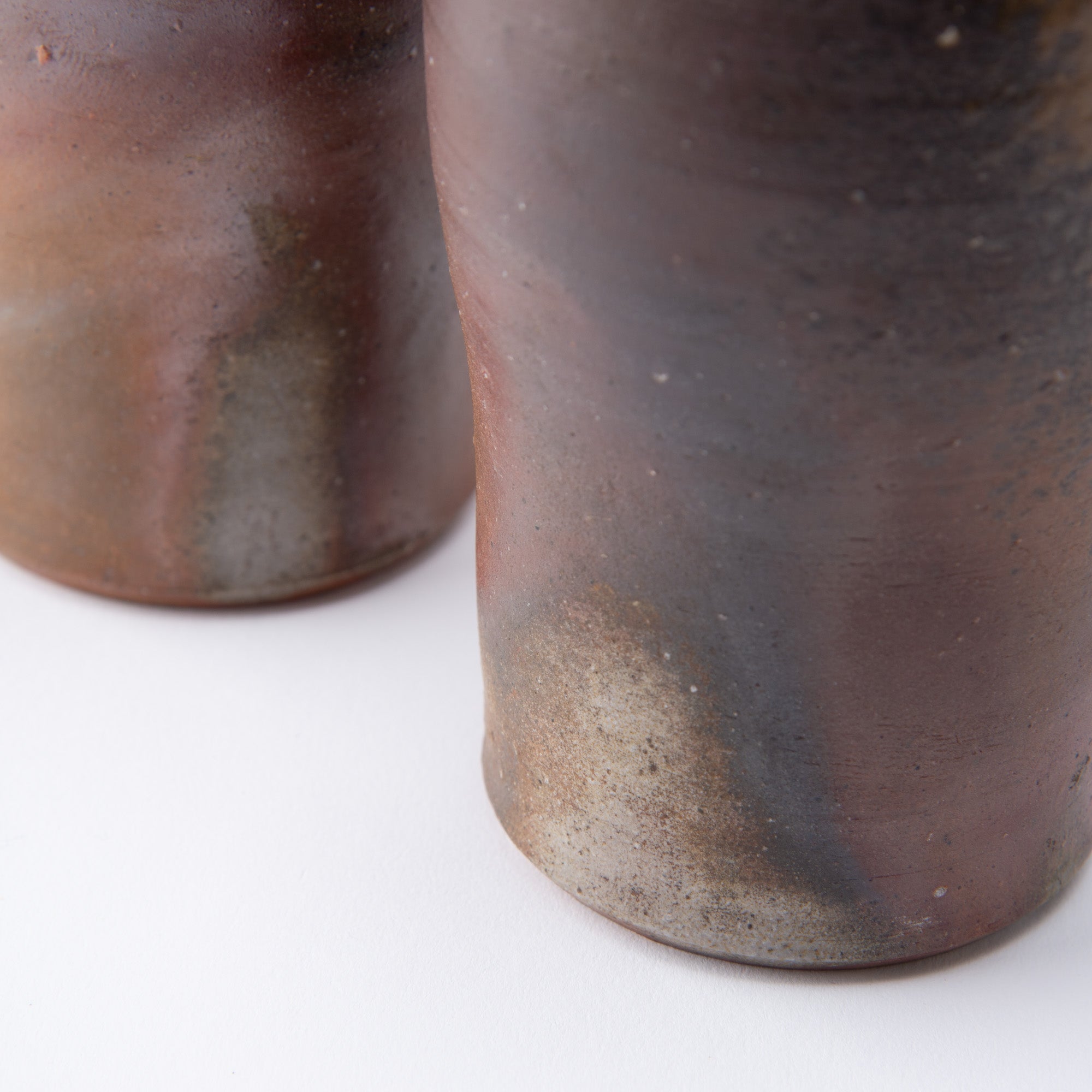 Hozan Kiln Sangiri and Goma Bizen Ware Beer Tumbler Pair - MUSUBI KILN - Quality Japanese Tableware and Gift