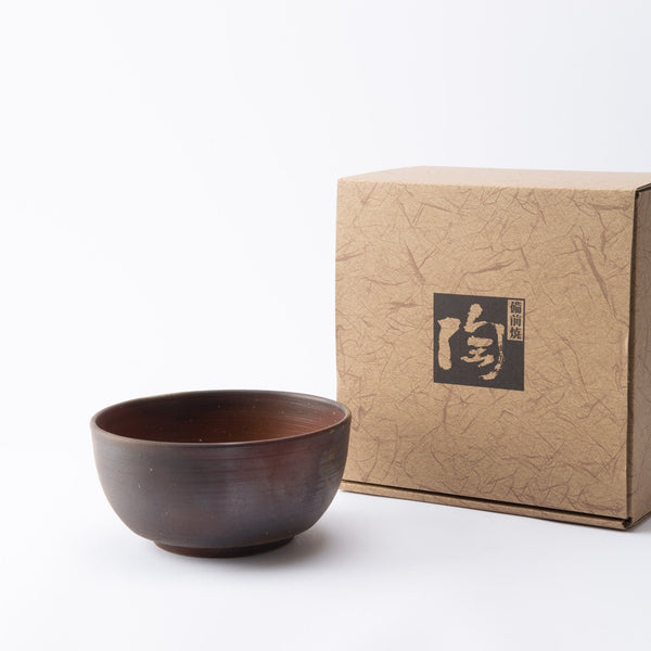 Hozan Kiln Sangiri Bizen Ware Donburi Bowl L - MUSUBI KILN - Quality Japanese Tableware and Gift