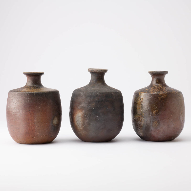 Hozan Kiln Sangiri Bizen Ware Sake Set - MUSUBI KILN - Quality Japanese Tableware and Gift