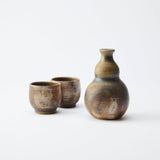 Hozan Kiln Sangiri Gourd‐shaped Bizen Ware Sake Set - MUSUBI KILN - Quality Japanese Tableware and Gift