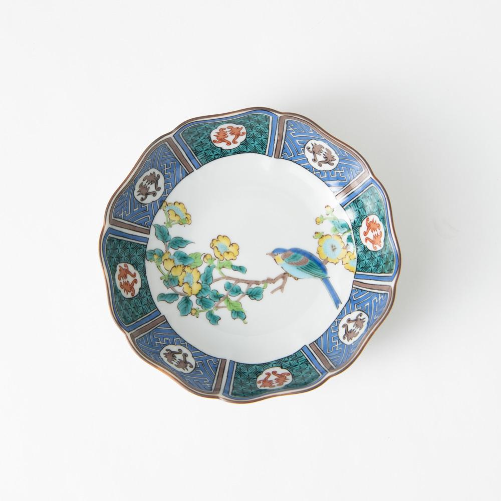 Hypericum and Bird Kutani Bowl - MUSUBI KILN - Quality Japanese Tableware and Gift