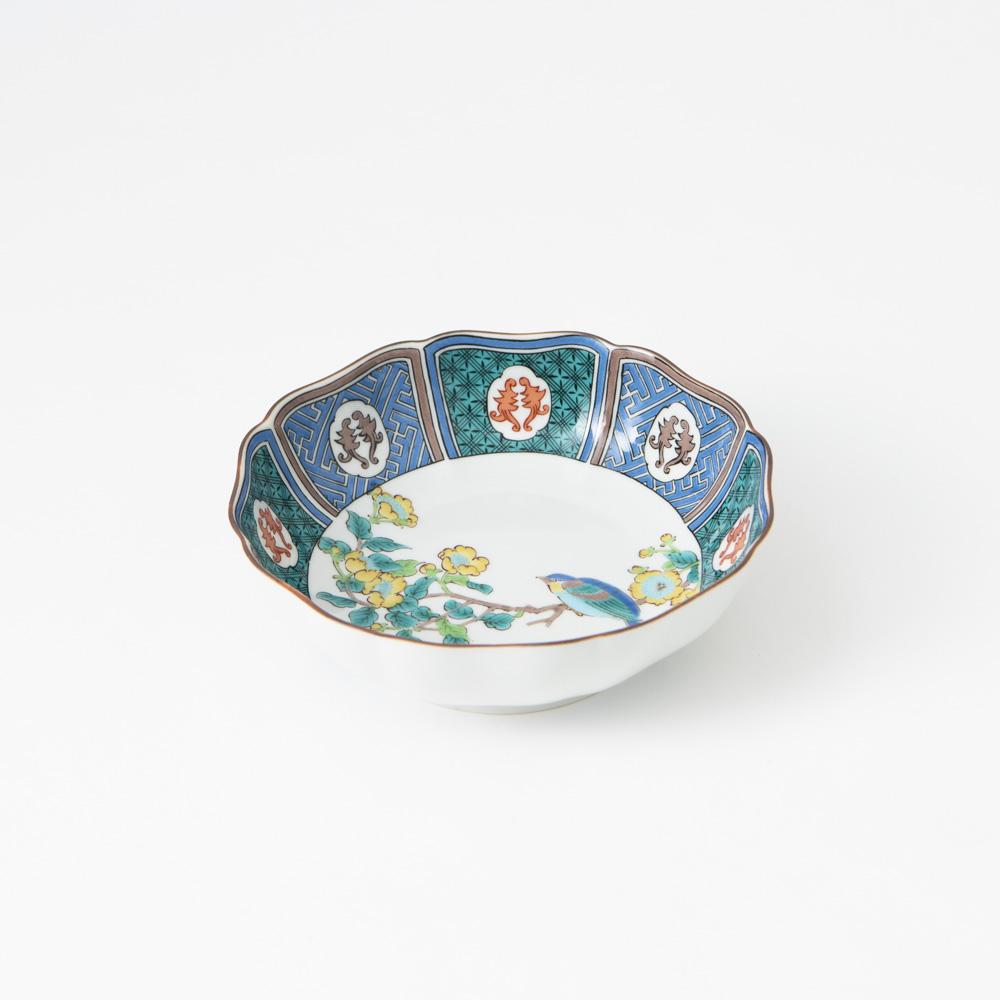 Hypericum and Bird Kutani Bowl - MUSUBI KILN - Quality Japanese Tableware and Gift