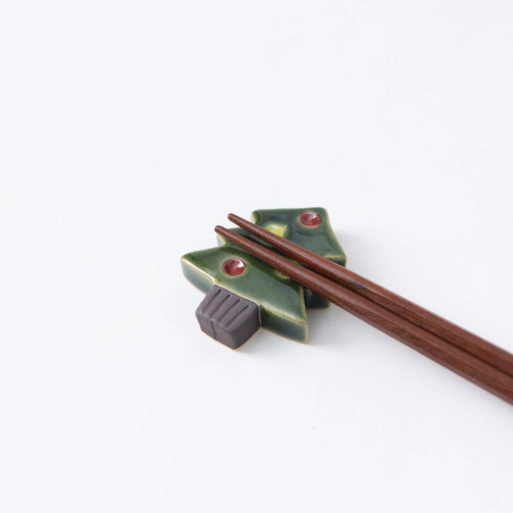 Ihoshiro Kiln Christmas Mino Ware Chopstick Rest - MUSUBI KILN - Quality Japanese Tableware and Gift