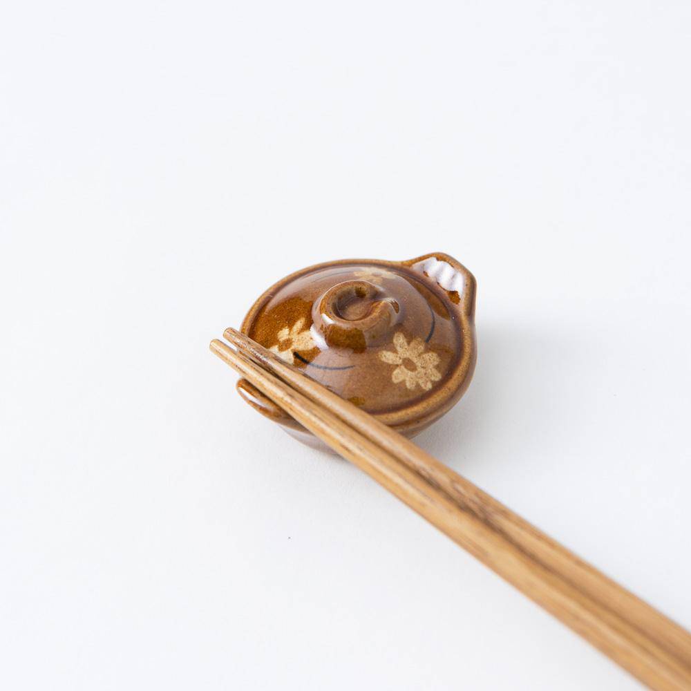 Ihoshiro Kiln Donabe Mino Ware Chopstick Rest - MUSUBI KILN - Quality Japanese Tableware and Gift