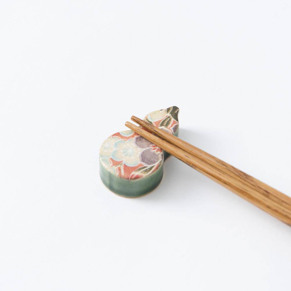 Ihoshiro Kiln Gourd Mino Ware Chopstick Rest - MUSUBI KILN - Quality Japanese Tableware and Gift