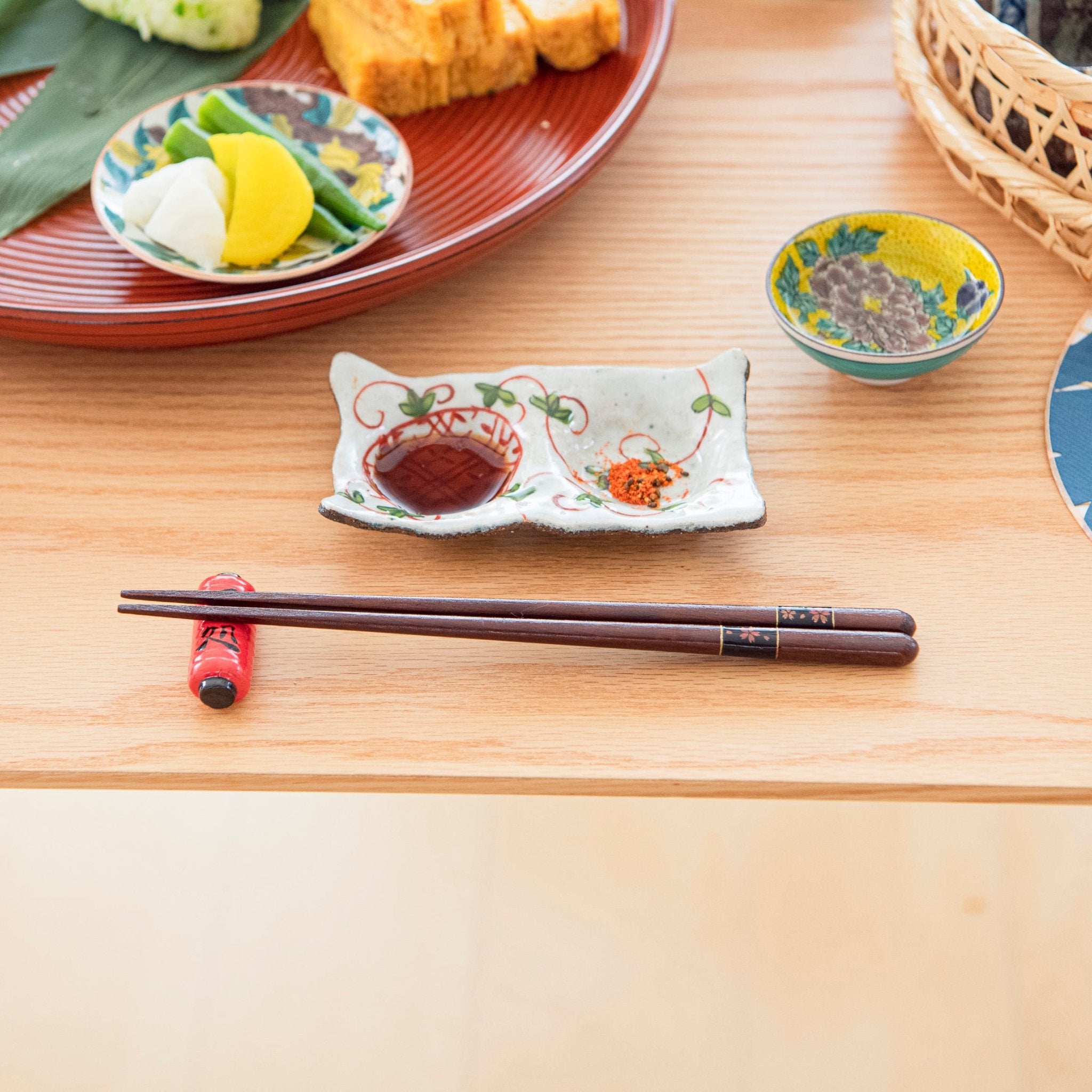 Ihoshiro Kiln Japanese Lantern Series Mino Ware Chopstick Rest - MUSUBI KILN - Quality Japanese Tableware and Gift