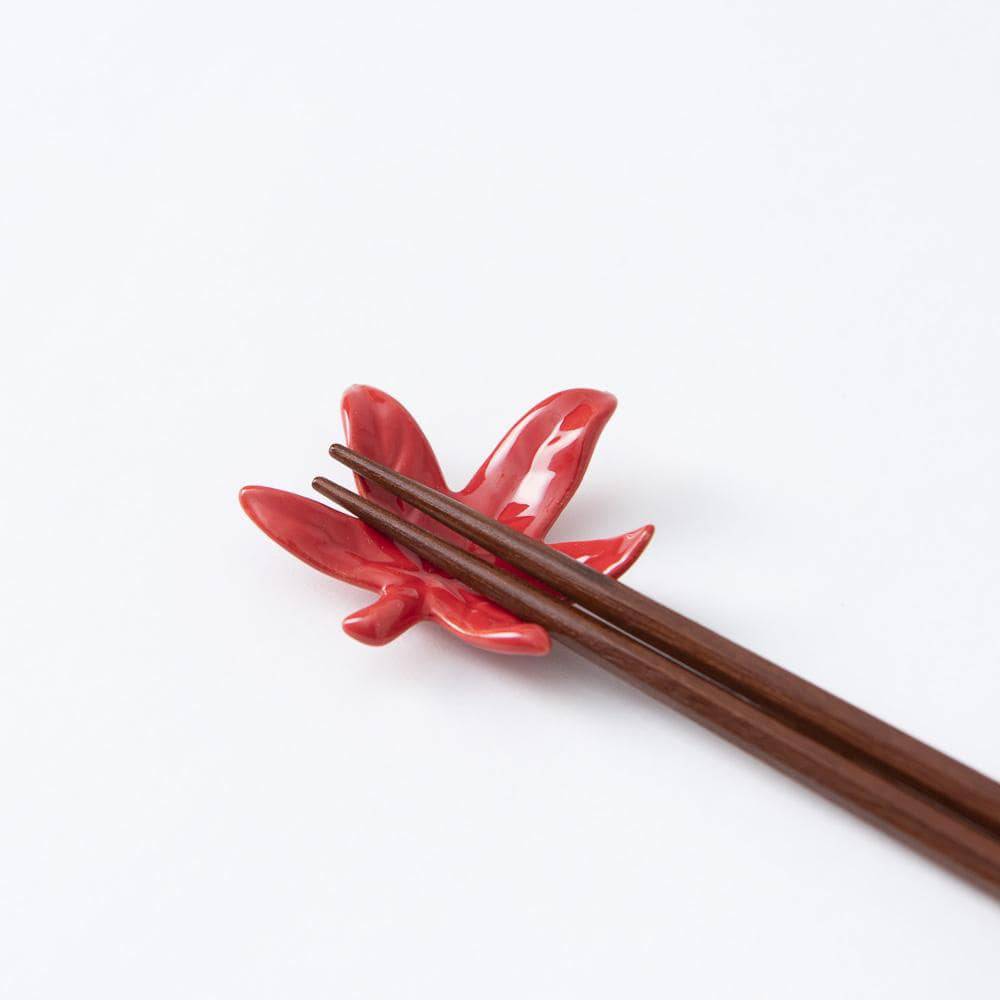 Ihoshiro Kiln Leaves Series Mino Ware Chopstick Rest - MUSUBI KILN - Quality Japanese Tableware and Gift