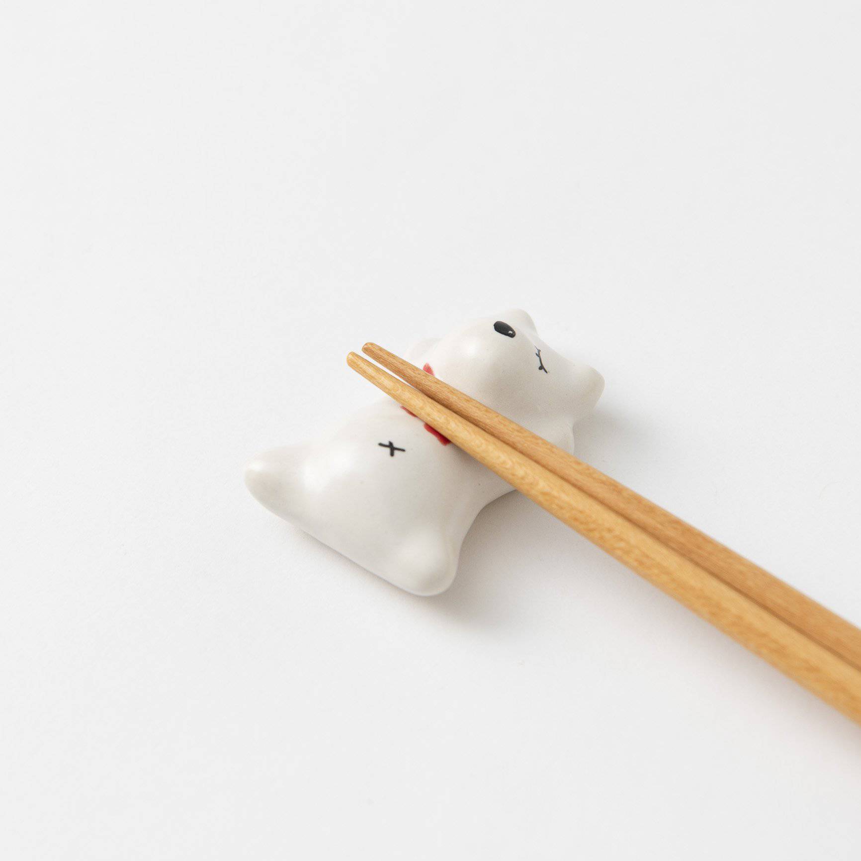 Ihoshiro Kiln Napping Dog Mino Ware Chopstick Rest - MUSUBI KILN - Quality Japanese Tableware and Gift