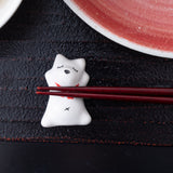 Ihoshiro Kiln Napping Dog Mino Ware Chopstick Rest - MUSUBI KILN - Quality Japanese Tableware and Gift