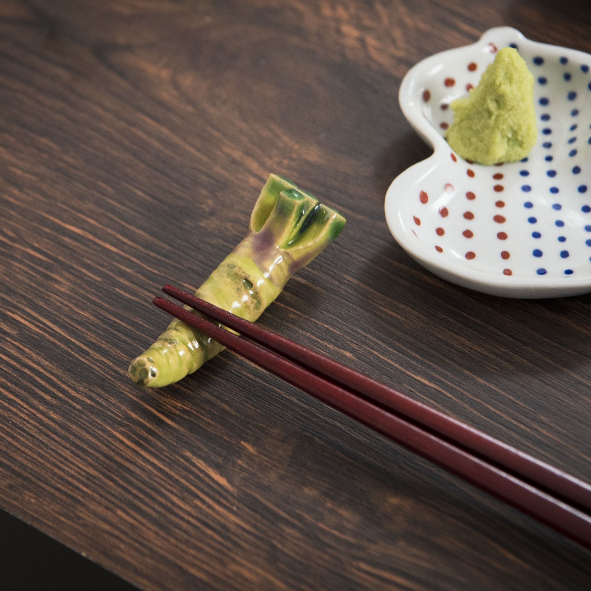 Ihoshiro Kiln Vegetable Series A Mino Ware Chopstick Rest - MUSUBI KILN - Quality Japanese Tableware and Gift