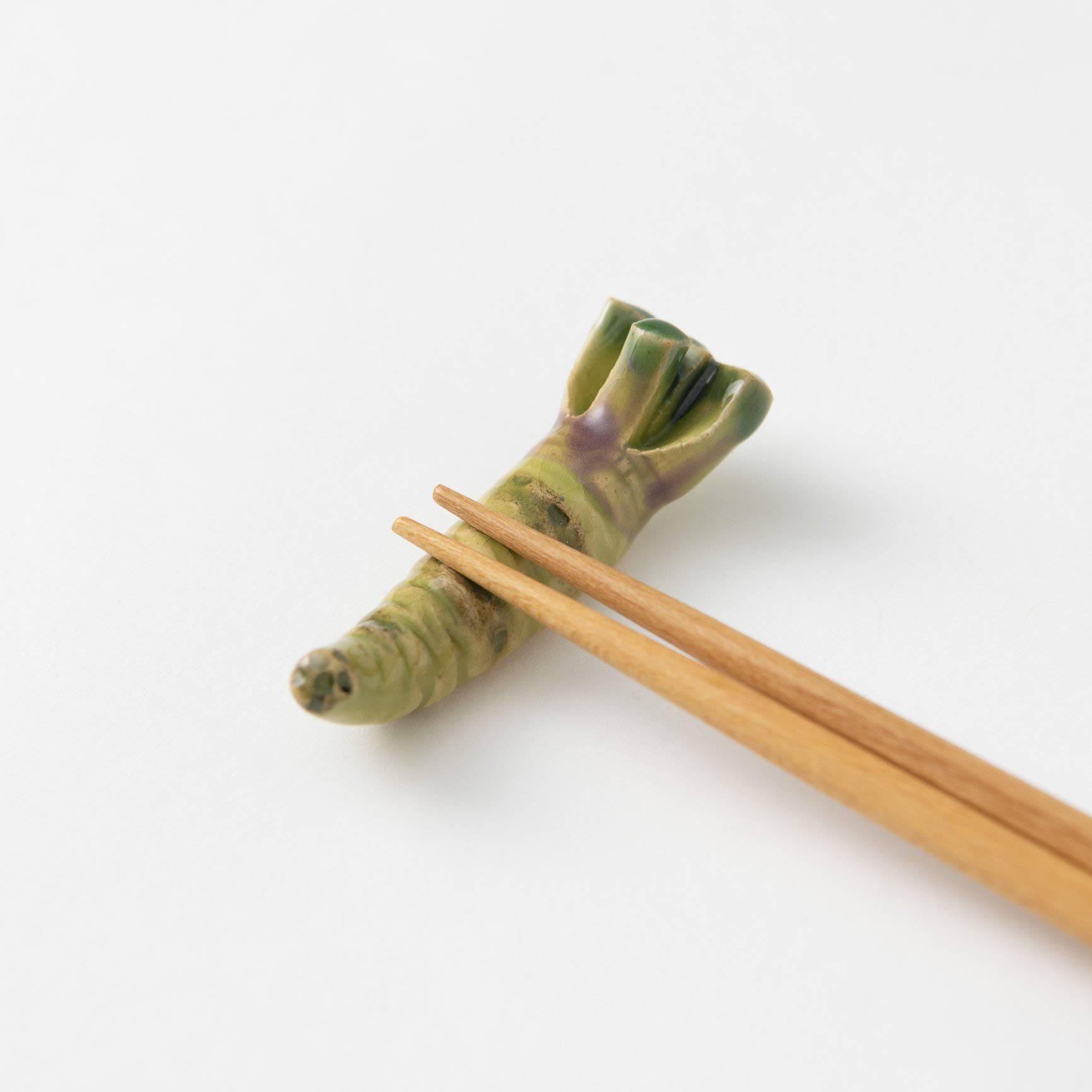 Ihoshiro Kiln Vegetable Series A Mino Ware Chopstick Rest - MUSUBI KILN - Quality Japanese Tableware and Gift