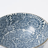 Indigo Arabesque Mino Ware Donburi Bowl L - MUSUBI KILN - Quality Japanese Tableware and Gift