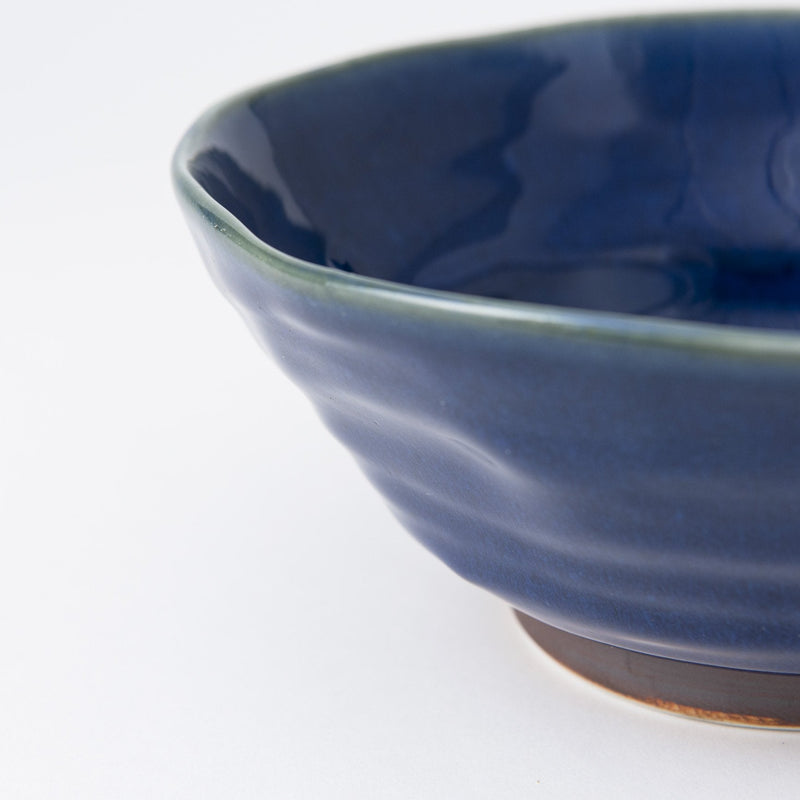 Indigo glaze Mino Ware Ramen Bowl M - MUSUBI KILN - Quality Japanese Tableware and Gift