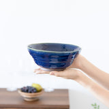 Indigo glaze Mino Ware Ramen Bowl M - MUSUBI KILN - Quality Japanese Tableware and Gift