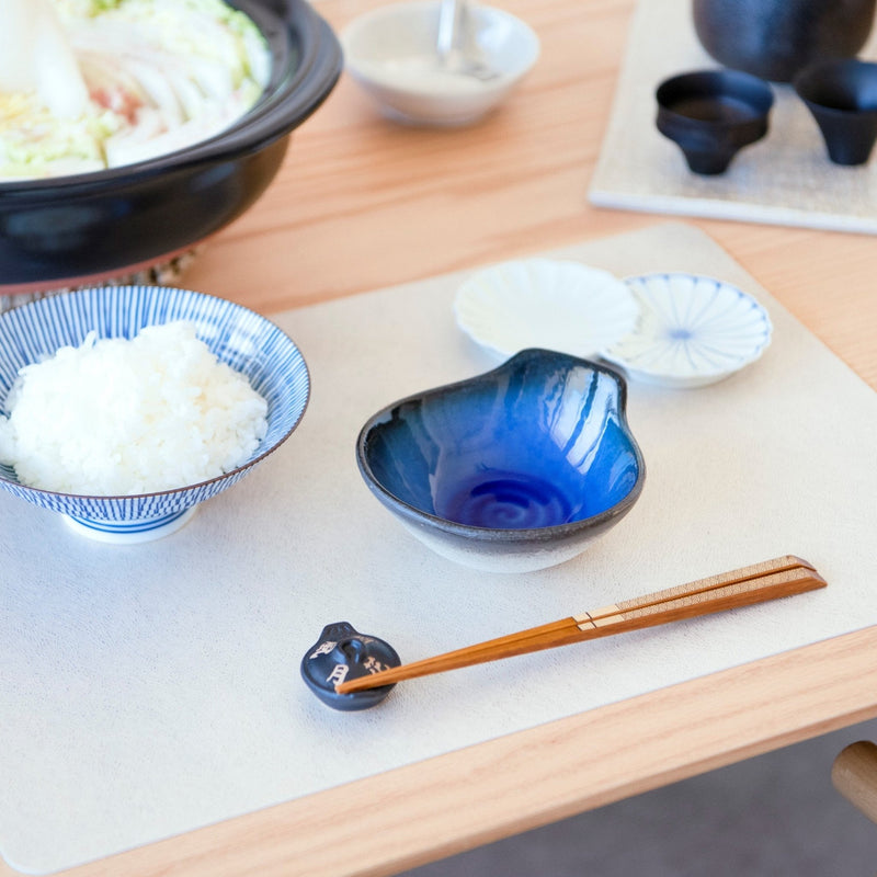 Indigo Glaze Mino Ware Tonsui Bowl - MUSUBI KILN - Quality Japanese Tableware and Gift