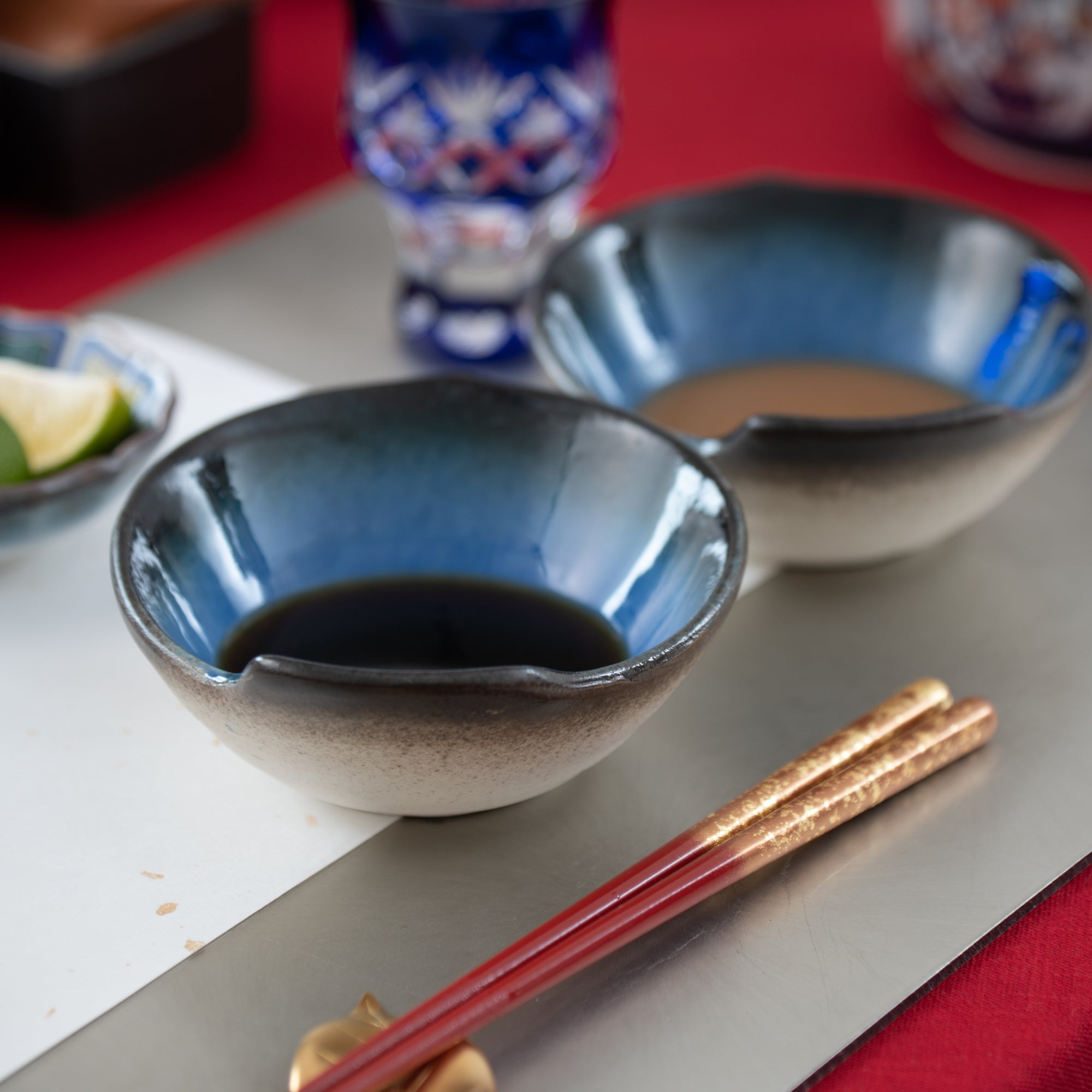 Indigo Glaze Mino Ware Tonsui Bowl - MUSUBI KILN - Quality Japanese Tableware and Gift