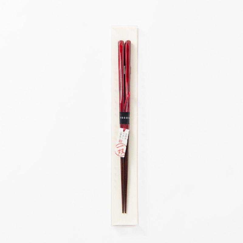 Issou Denen Wakasa Lacquer Chopsticks 21 cm/8.3 in or 23 cm/9 in - MUSUBI KILN - Quality Japanese Tableware and Gift