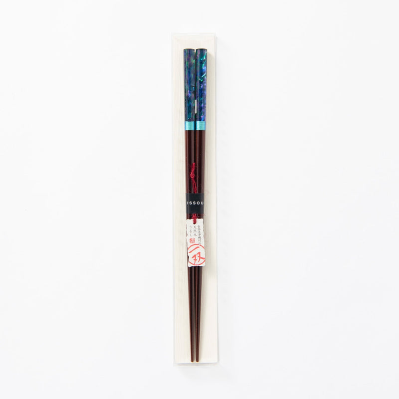 Issou Dreamy Shell Wakasa Lacquer Chopsticks 21 cm/8.2 in or 23 cm/9 in - MUSUBI KILN - Quality Japanese Tableware and Gift