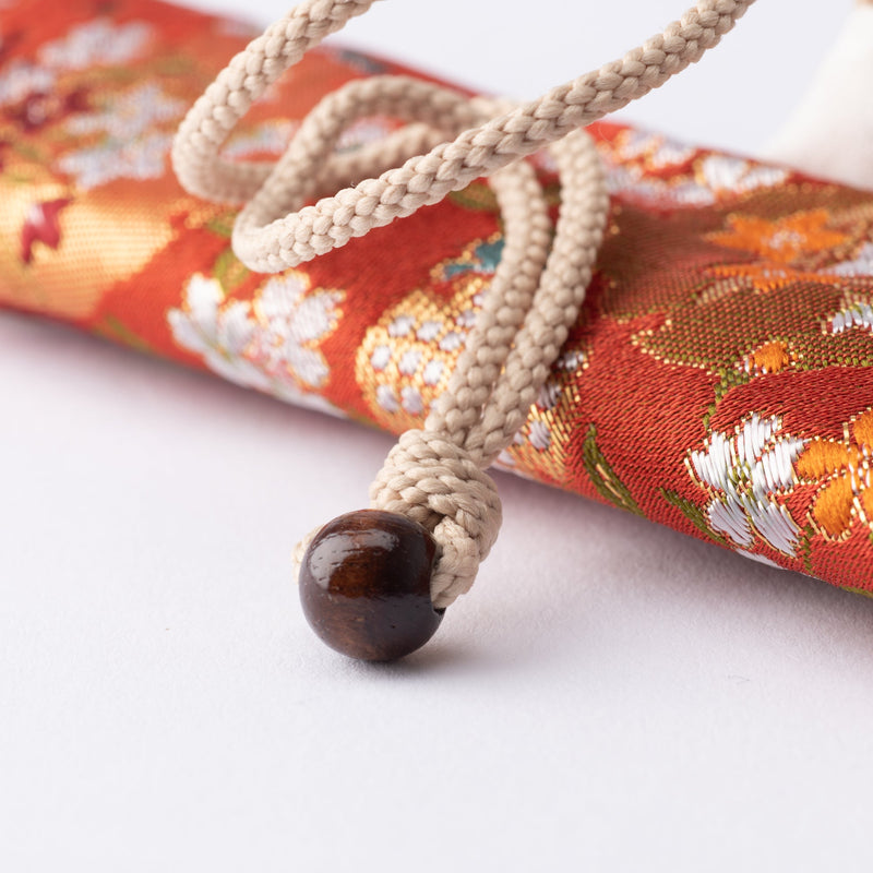 Issou Spring Flowers Nishijin Ori Brocade Chopsticks Case - MUSUBI KILN - Quality Japanese Tableware and Gift