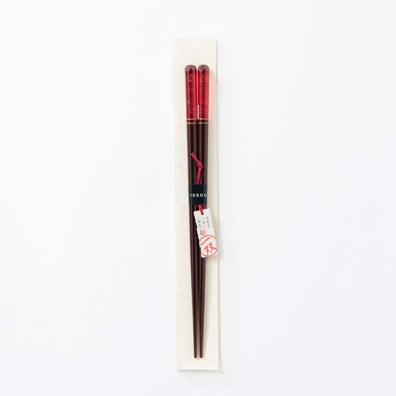 Issou Summer Night Wakasa Lacquer Chopsticks 21.5 cm/8.4 in or 24 cm/9.4 in - MUSUBI KILN - Quality Japanese Tableware and Gift