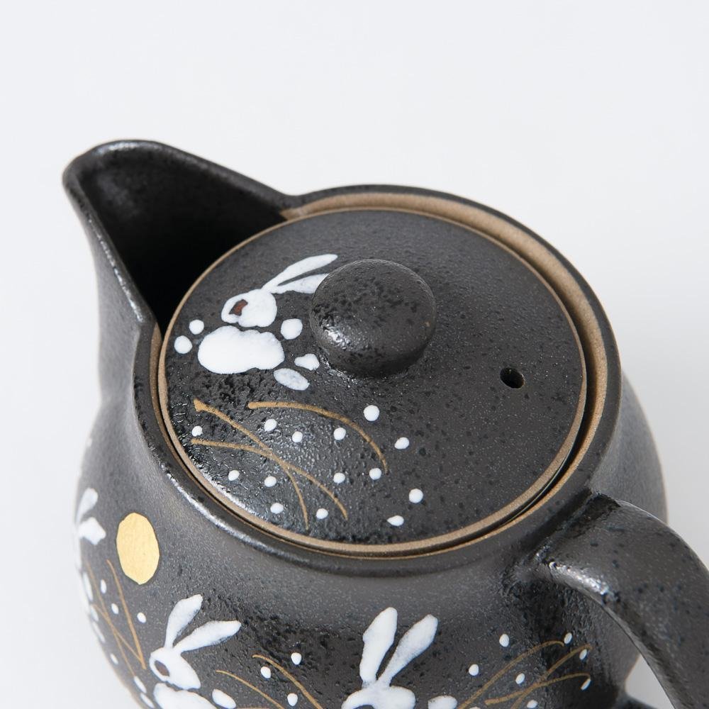 Jumping Rabbit Kutani Japanese Teapot 12.2oz(360ml) - MUSUBI KILN - Quality Japanese Tableware and Gift