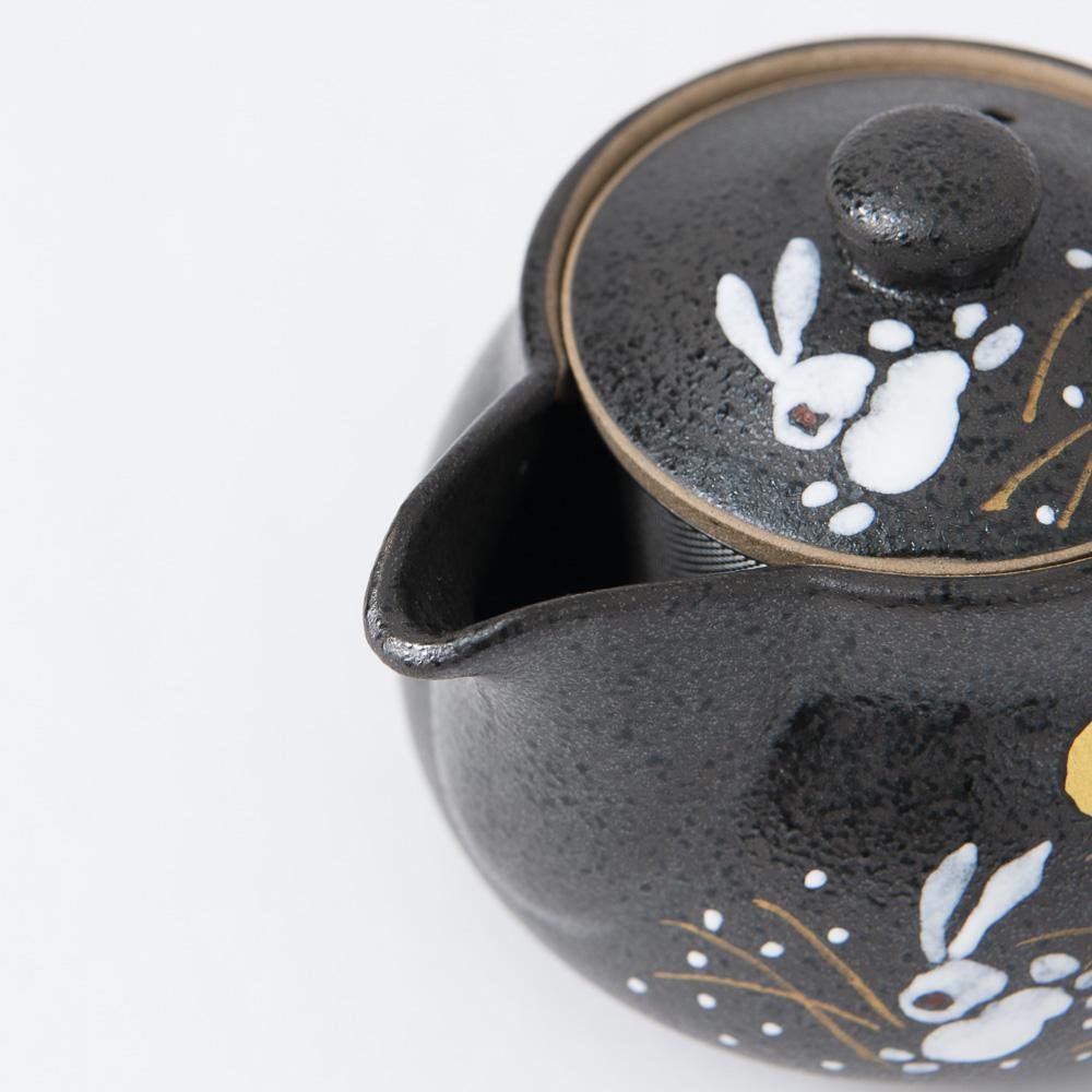 Jumping Rabbit Kutani Japanese Teapot 12.2oz(360ml) - MUSUBI KILN - Quality Japanese Tableware and Gift