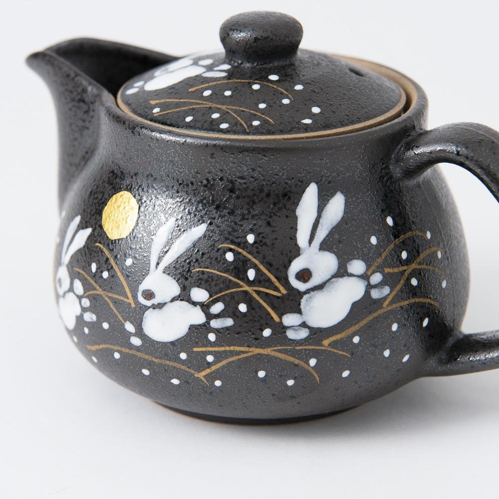 Jumping Rabbit Kutani Japanese Teapot 12.2oz(360ml) - MUSUBI KILN - Quality Japanese Tableware and Gift