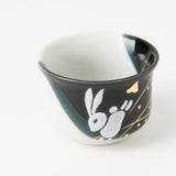 Jumping Rabbit Kutani Sake Set with Tray - MUSUBI KILN - Quality Japanese Tableware and Gift