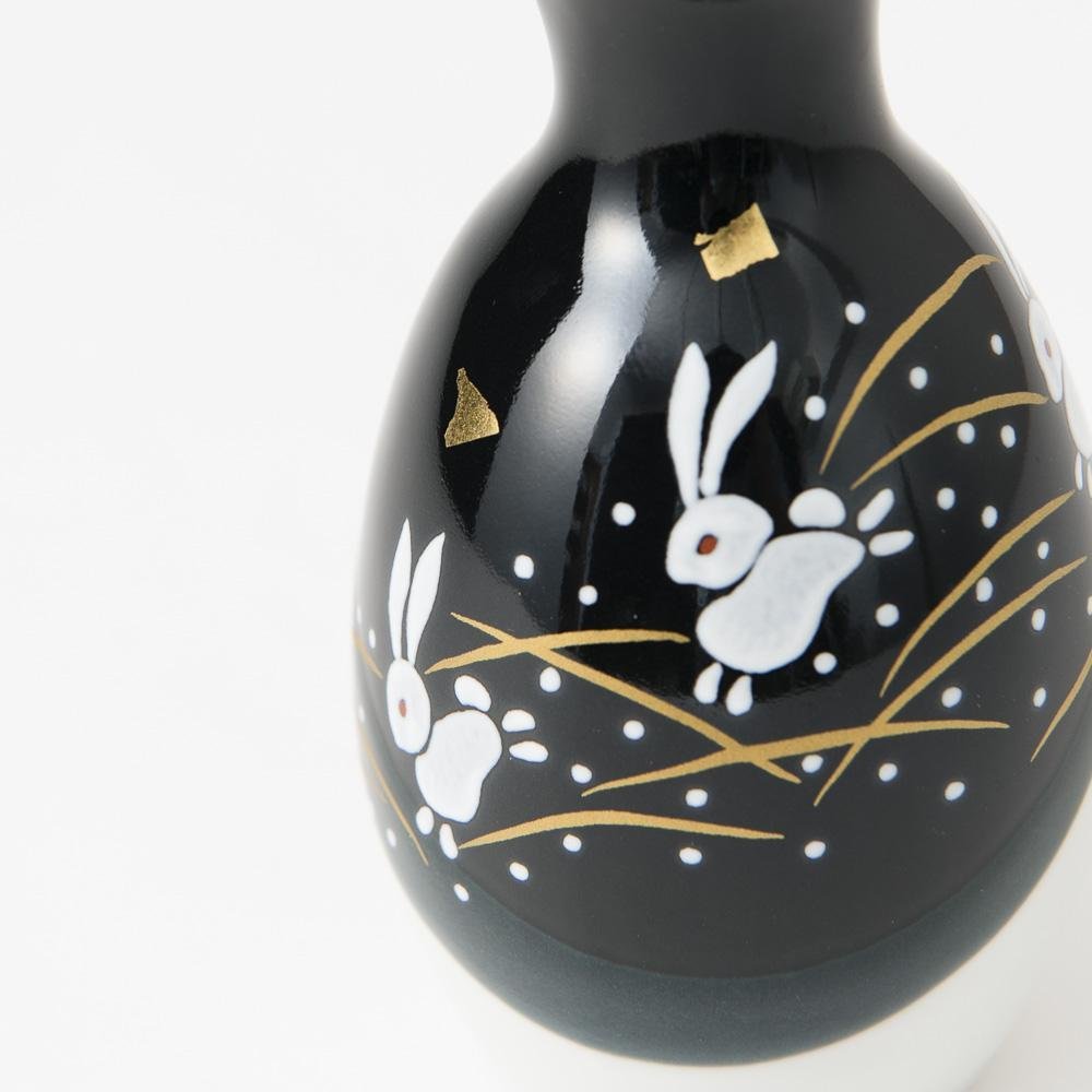 Jumping Rabbit Kutani Sake Set with Tray - MUSUBI KILN - Quality Japanese Tableware and Gift