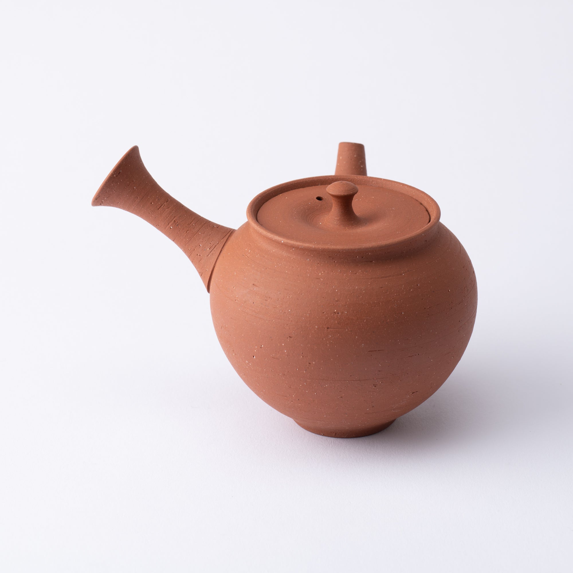 Junzo Red Clay Tokoname Japanese Teapot Set 8.8oz(260ml) - Sasame and Ceramesh - MUSUBI KILN - Quality Japanese Tableware and Gift