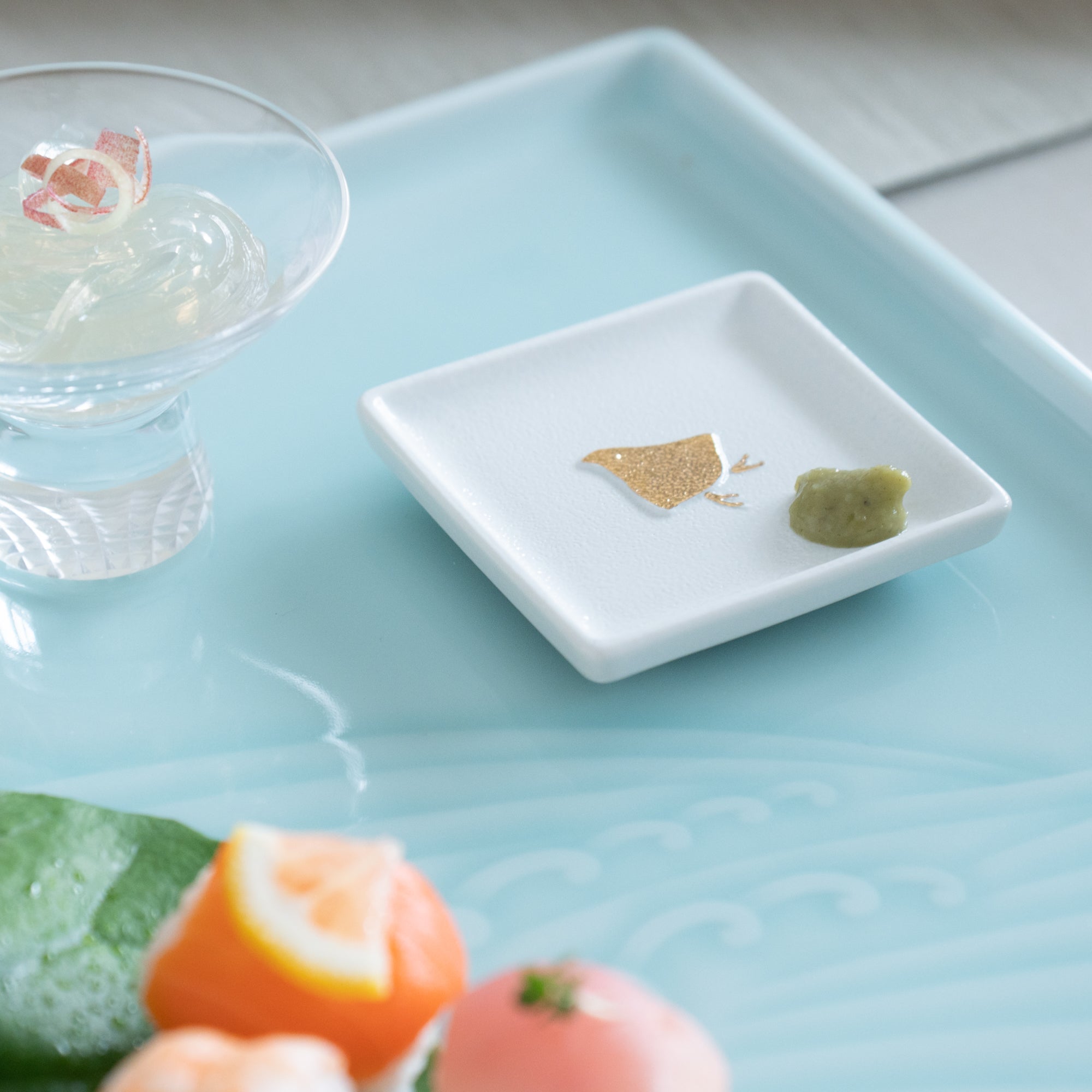 Kaizan Kiln Bird Arita Sauce Plate - MUSUBI KILN - Quality Japanese Tableware and Gift