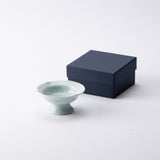 Kaizan Kiln Kaiseki Series Swirl Pattern Arita Footed Kobachi Bowl - MUSUBI KILN - Quality Japanese Tableware and Gift