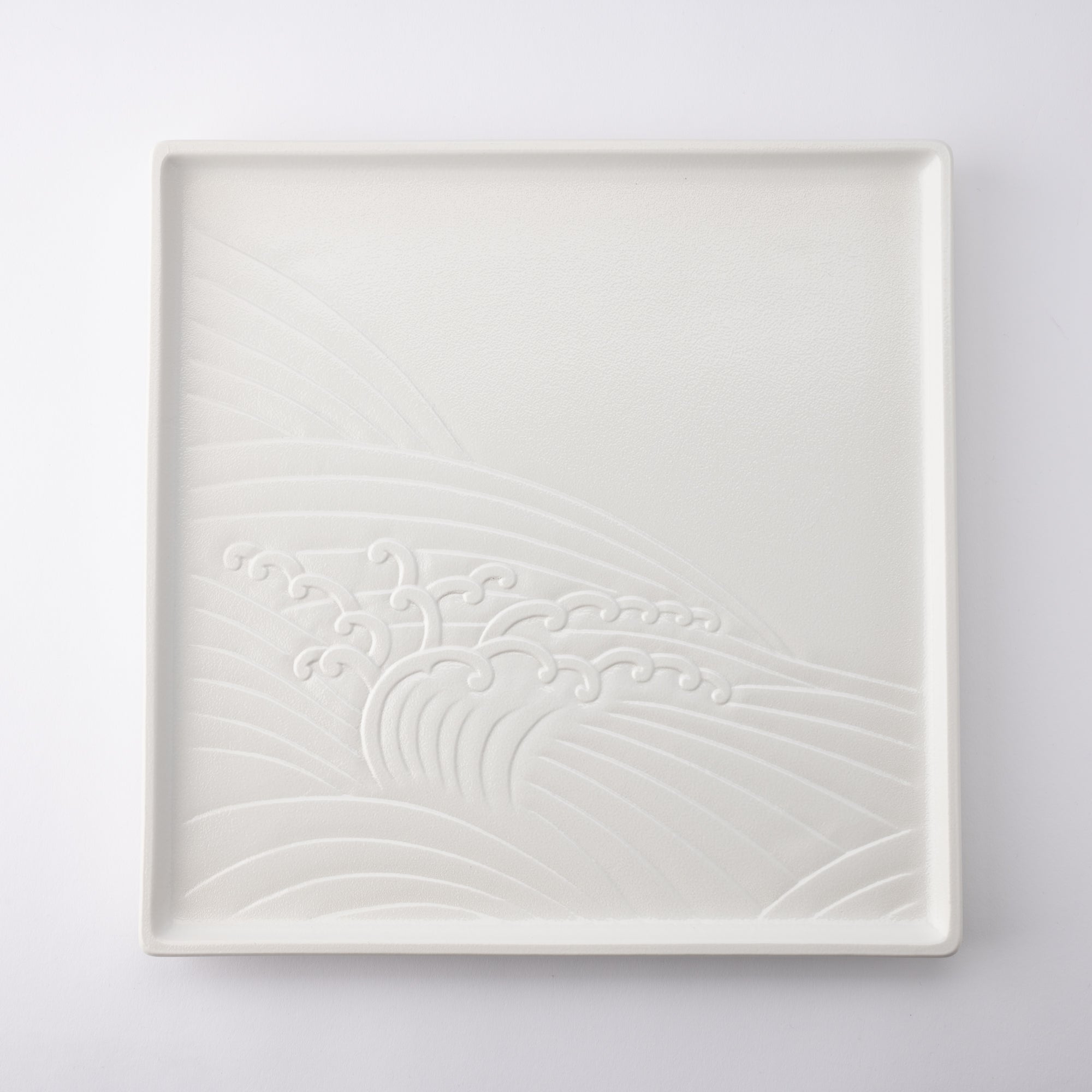 Kaizan Kiln Wave Arita Square Plate - MUSUBI KILN - Quality Japanese Tableware and Gift