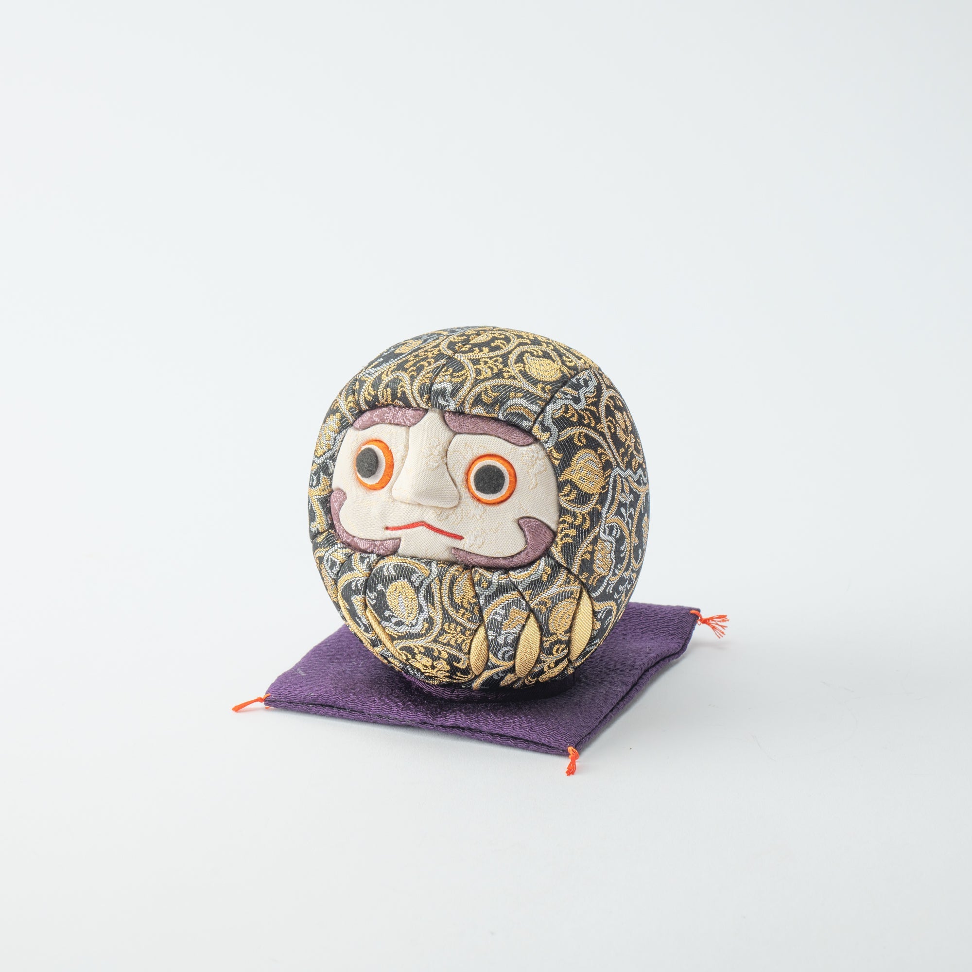 Kakinuma Ningyo Black Edo Kimekomi Doll Daruma - MUSUBI KILN - Quality Japanese Tableware and Gift