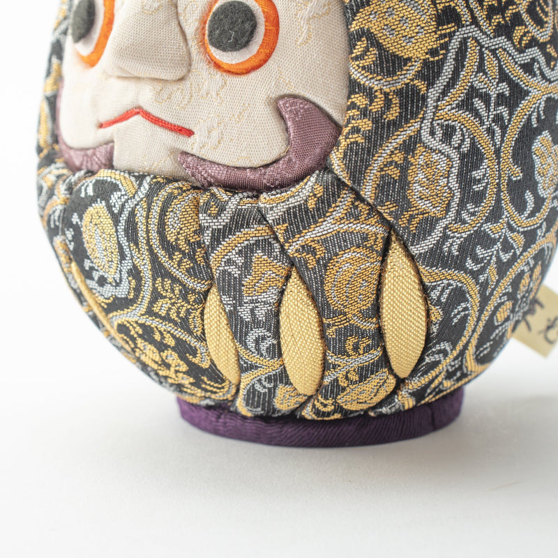 Kakinuma Ningyo Black Edo Kimekomi Doll Daruma - MUSUBI KILN - Quality Japanese Tableware and Gift