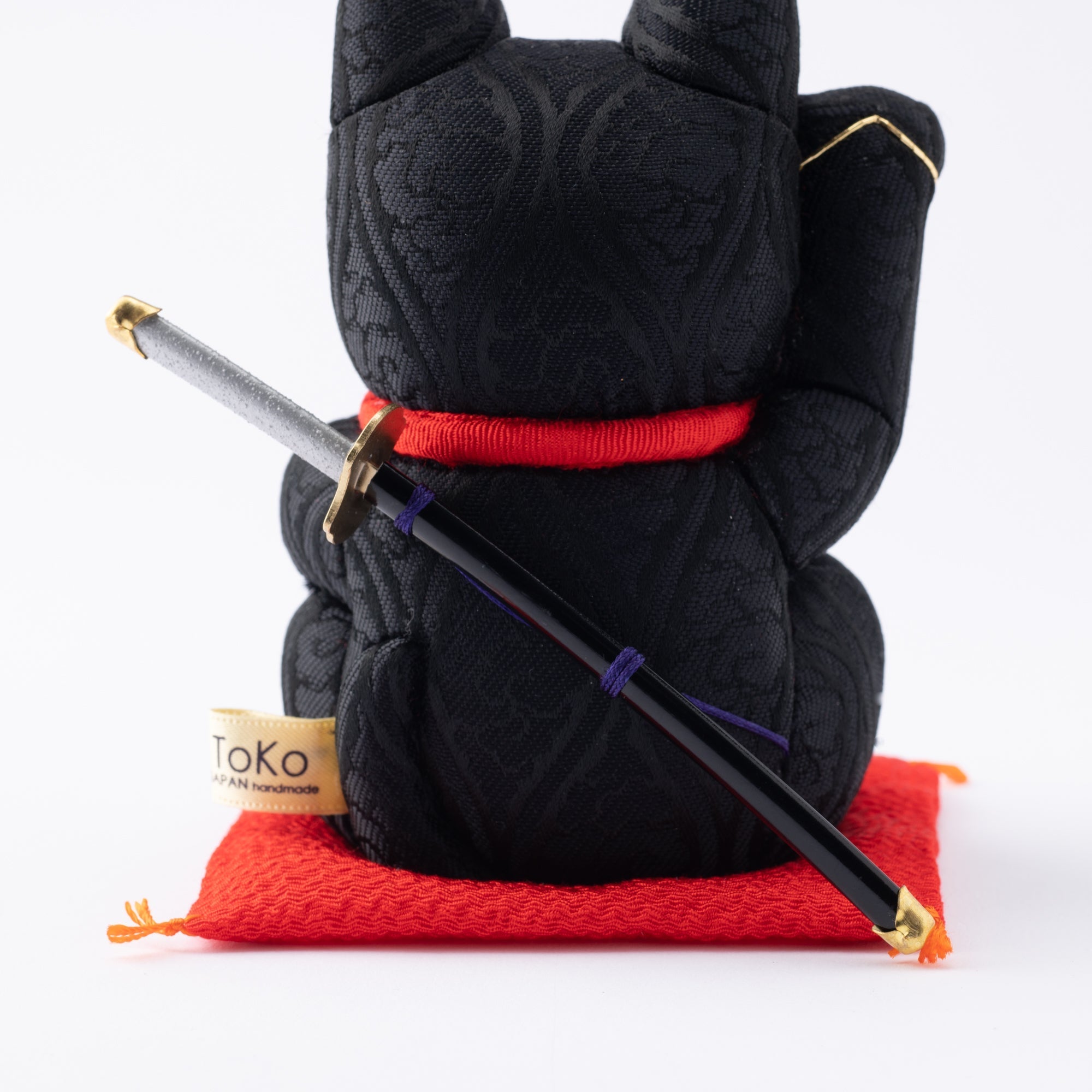 Kakinuma Ningyo Black Ninjya Edo Kimekomi Doll Lucky Cat - MUSUBI KILN - Quality Japanese Tableware and Gift