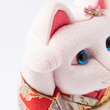 Kakinuma Ningyo Furisode Edo Kimekomi Doll Lucky Cat - Red - MUSUBI KILN - Quality Japanese Tableware and Gift