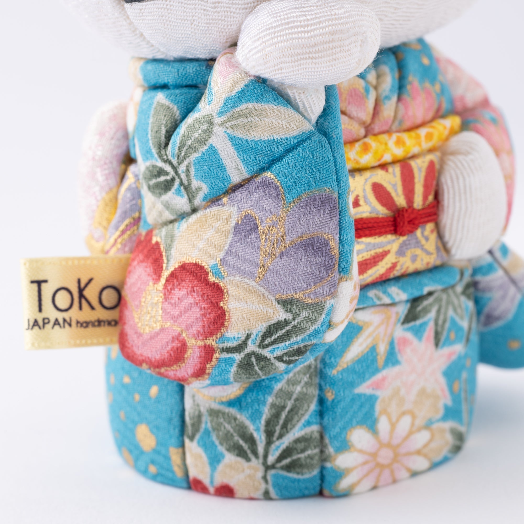 Kakinuma Ningyo Hello Kitty Edo Kimekomi Doll Lucky Cat - Blue - MUSUBI KILN - Quality Japanese Tableware and Gift