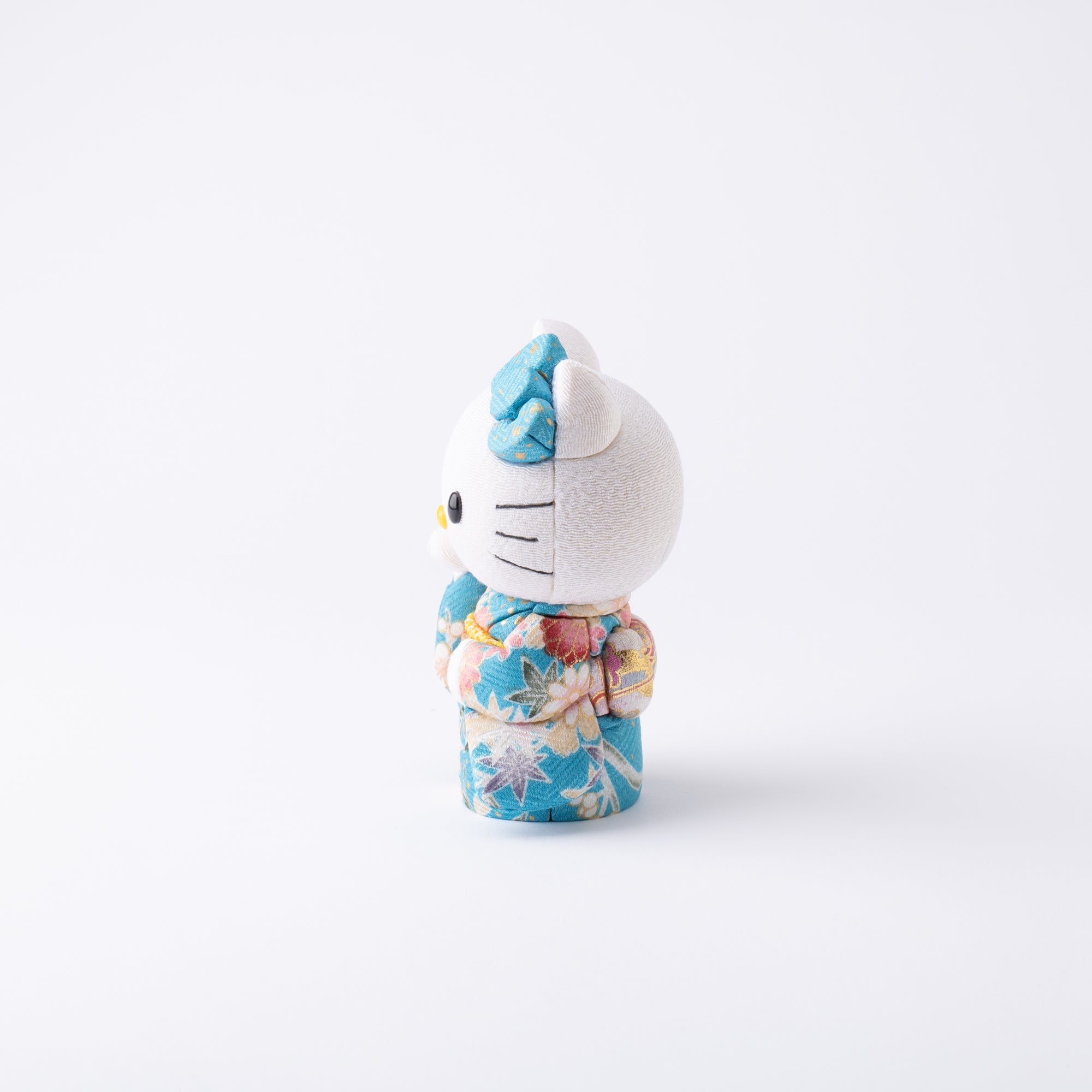 Kakinuma Ningyo Hello Kitty Edo Kimekomi Doll Lucky Cat - Blue - MUSUBI KILN - Quality Japanese Tableware and Gift