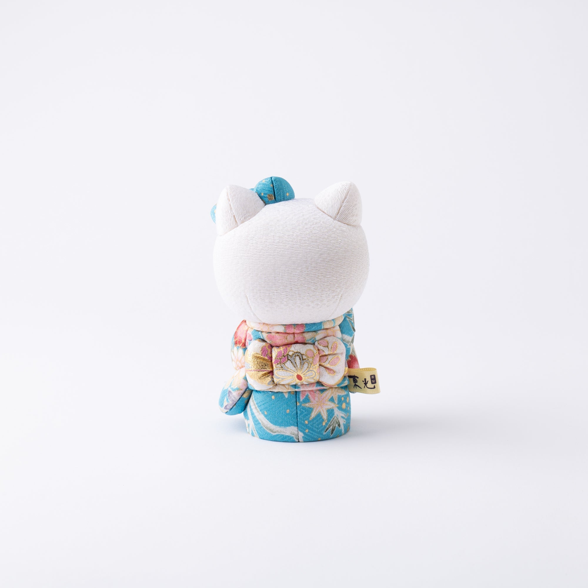 Kakinuma Ningyo Hello Kitty Edo Kimekomi Doll Lucky Cat - Blue - MUSUBI KILN - Quality Japanese Tableware and Gift